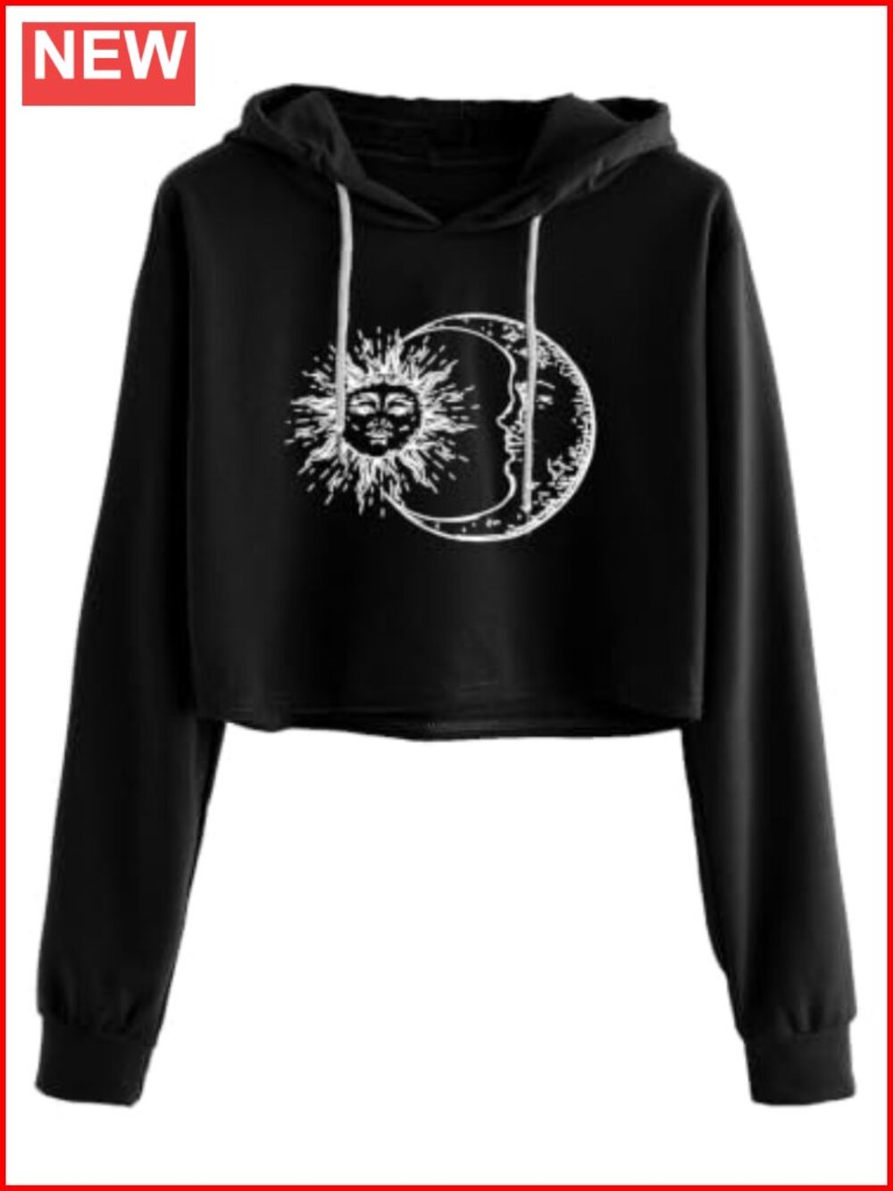 Remidoo Cropped Hoodie Graphic Long Sleeve Crop Top Sweatshirt